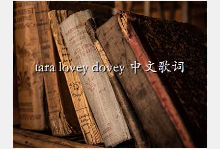 tara lovey dovey 中文歌词